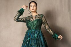 Actress Sreemukhi Oozes Oomph In Green Gown At Star Maa Parivaar Awards
