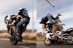 Watch: Couple Gets Injured In Dangerous Stunt On A Superbike