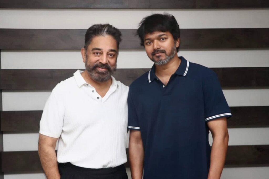 Kamal Haasan, Thalapathy Vijay Pose for Rare Photo and It Has MASSIVE LCU Connection | See Viral Pic