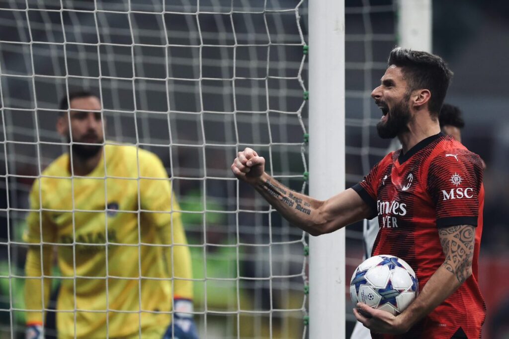 UEFA Champions League: AC Milan's Olivier Giroud Sinks PSG 2-1 To Keep UCL Hopes Alive In Contested Group