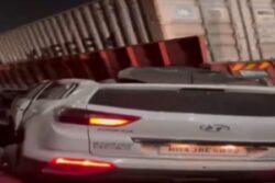 WATCH | Horrific Accident in Navi Mumbai as Car Gets Squeezed After Collision with Truck; 1 Dead, 2 Critical