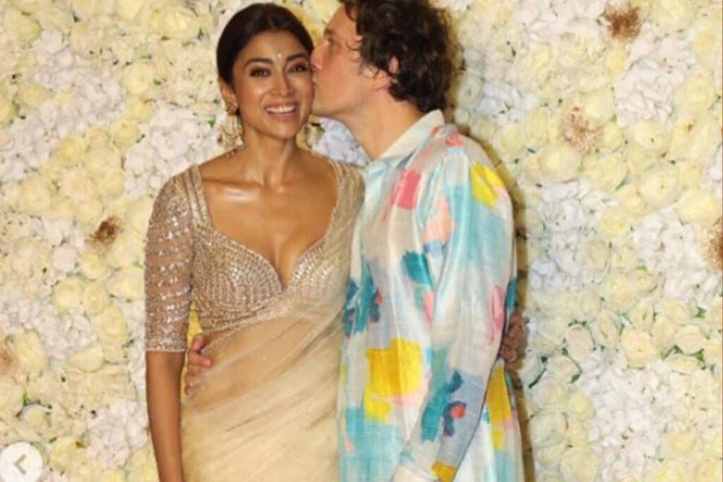 Shriya Saran, Husband Andrei Koscheev Steal The Show At Diwali Bash With Their Mushy Moments