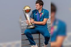 Pat Cummins Poses With World Cup 2023 Trophy At Sabarmati Riverfront: See Photos
