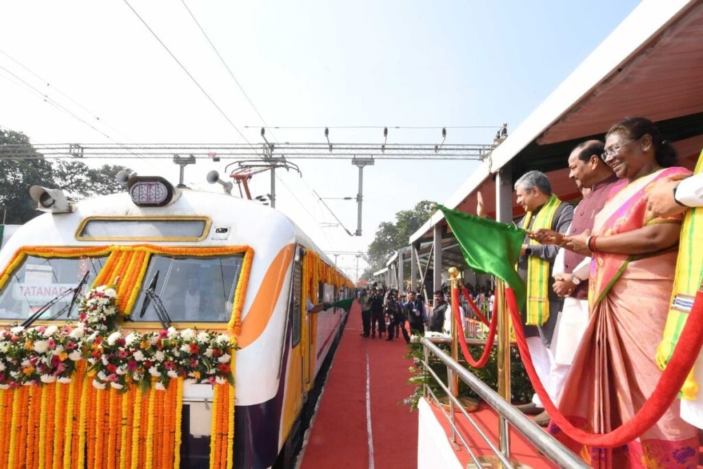 President Droupadi Murmu Flags Off 3 New Trains In Odisha