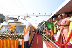 President Droupadi Murmu Flags Off 3 New Trains In Odisha