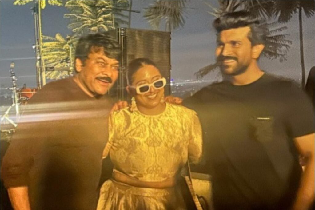 Chiranjeevi Dances as Raja Kumari Performs SRK's Jawan Song For Him on Diwali; Video Goes Viral