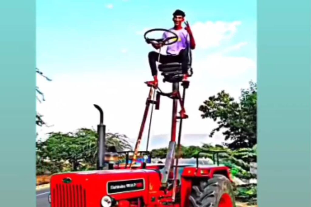 Anand Mahindra's Simple Question To Man Driving Elevated Tractor