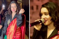 Shraddha Kapoor Gives A Spin To Her Red Saree With A Modern Twist