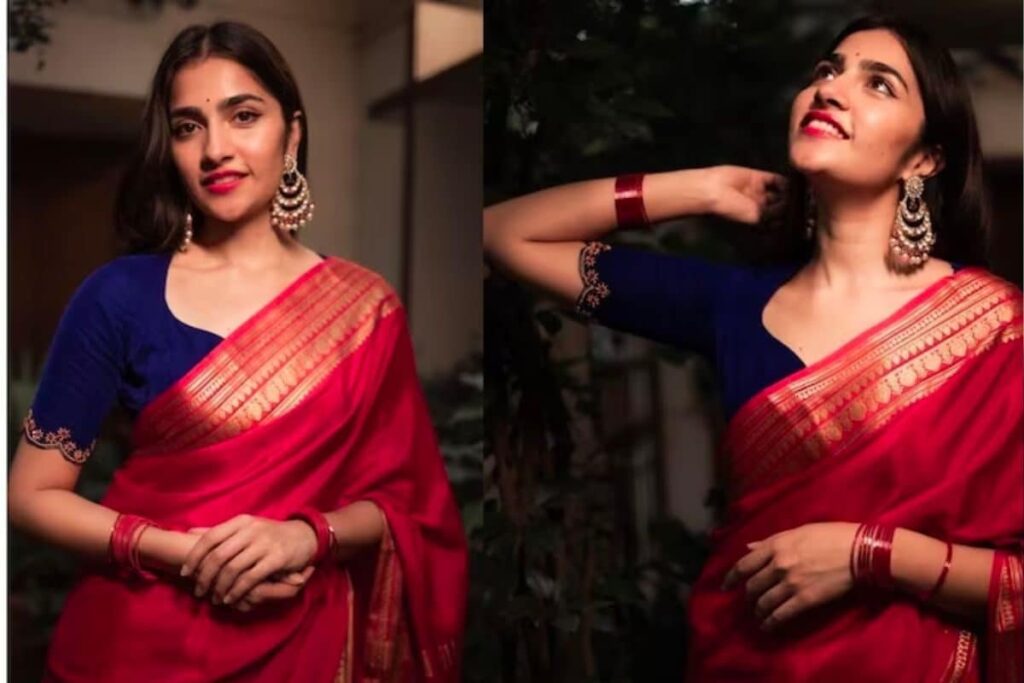 Actress Rukmini Vasanth Is Elegance Personified In Pink Silk Saree