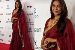 Emmy Awards 2023: Shefali Shah Radiates Opulence In A Stunning Red Saree On The Red Carpet
