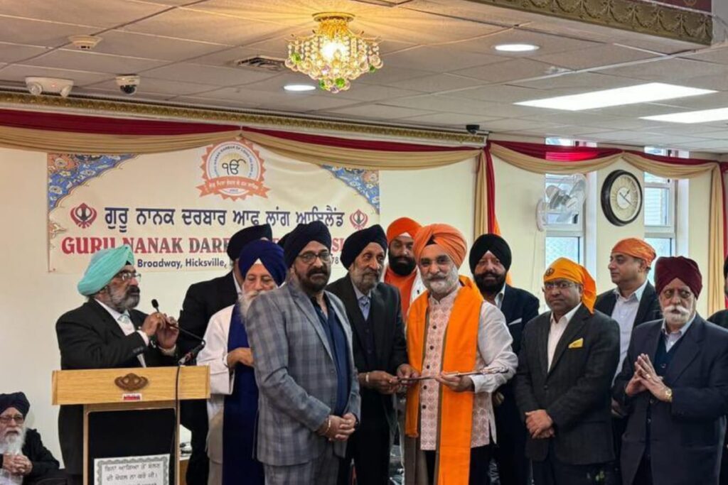 Indian Ambassador Taranjit Sandhu Honoured at US Gurudwara in Long Island
