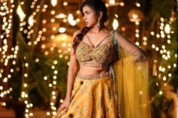 Lakshmi Manchu Looks Drop-dead Gorgeous In Yellow Sunflower-printed Lehenga