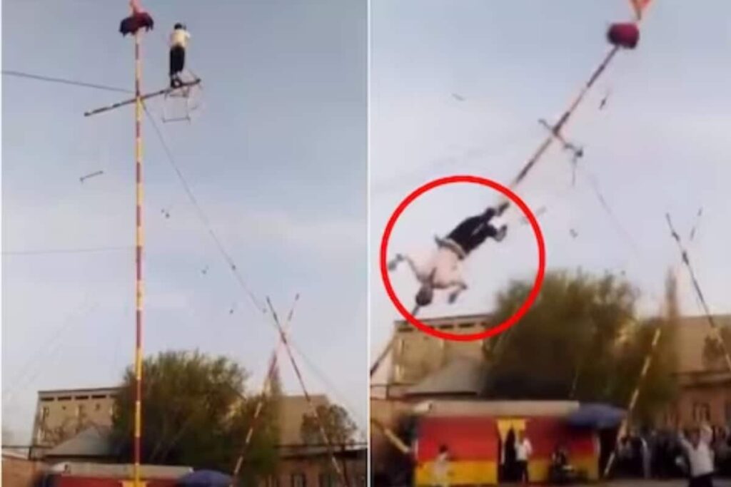 Watch: Chilean Trapeze Artist Falls On The Ground Mid-performance