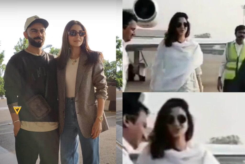 IND vs AUS: Anushka Lands in Ahmedabad To Support Virat Kohli With Vamika; Hides Baby Bump | Watch