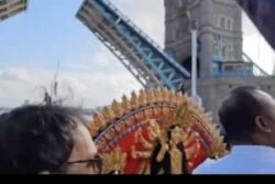 Watch: Unique Sight Of Durga Puja Procession Passing Through Tower Bridge In London