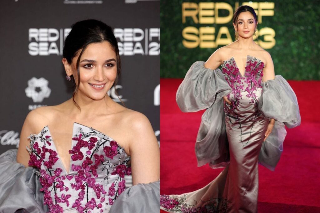 Alia Bhatt Steals Hearts in a Sexy Grey Gown at the Red Sea Film Festival, Video Goes Viral