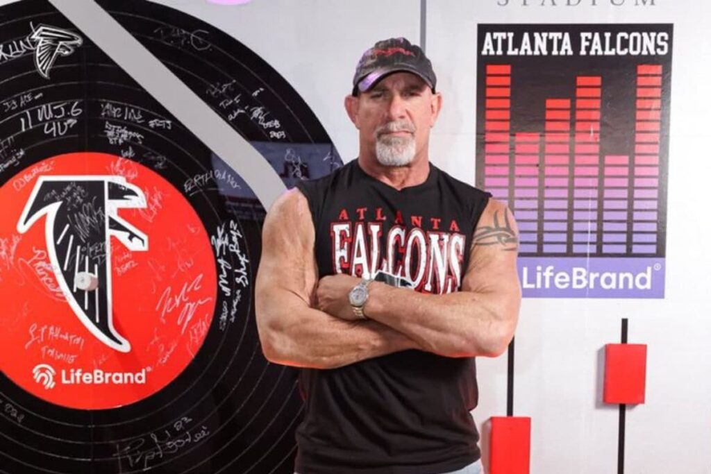 WATCH: Goldberg Comes Up With His Iconic Spear At An NFL Match