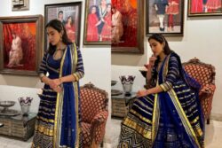 Sara Ali Khan Exudes Princess Vibes In Shades Of Blue And Gold For Sharmin Segal’s Reception; See Photos