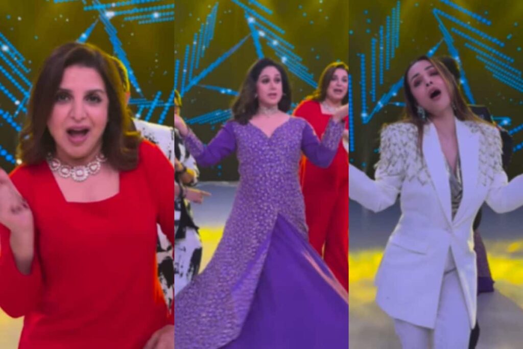 Meenakshi Seshadri Makes Farah Khan, Malaika Arora Dance On Her Hit Song Ding Dong, Watch Viral Video
