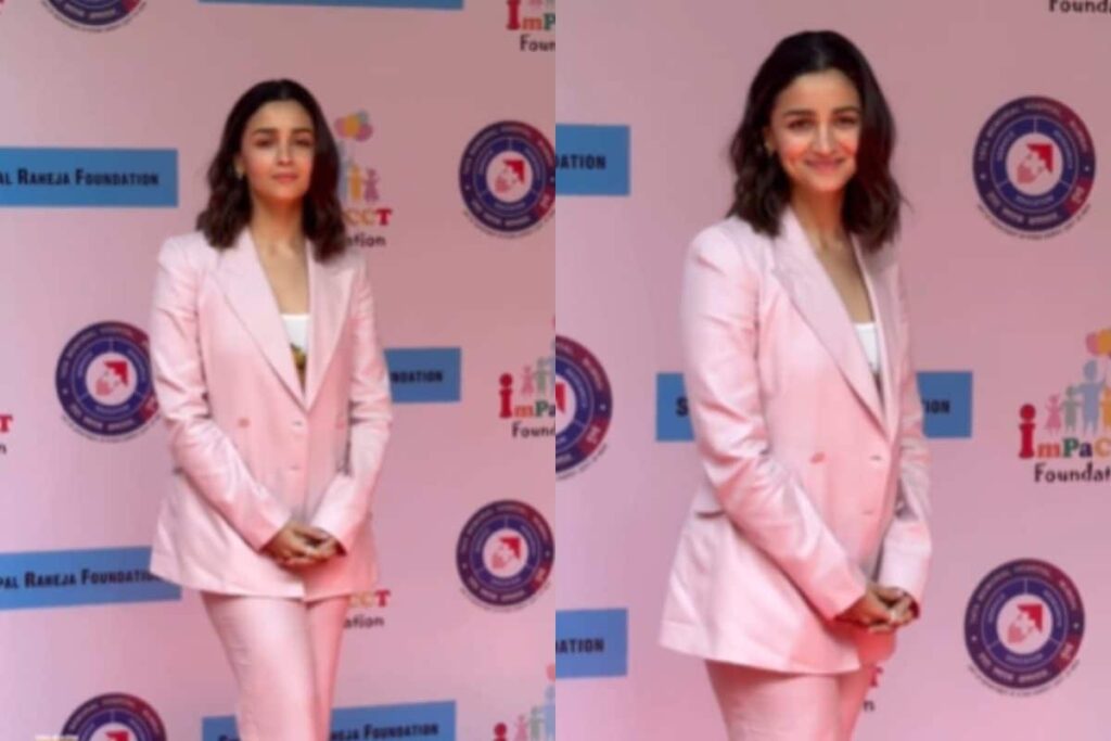 Alia Bhatt Flaunts Her Million Dollar Smile In A Blush Pink Blazer, Watch Viral Video
