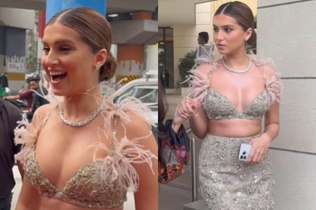 Sexy! Tara Sutaria Flaunts Ample Cleavage As She Slips Into A Sequin Lehenga-Choli, Watch Hot Video