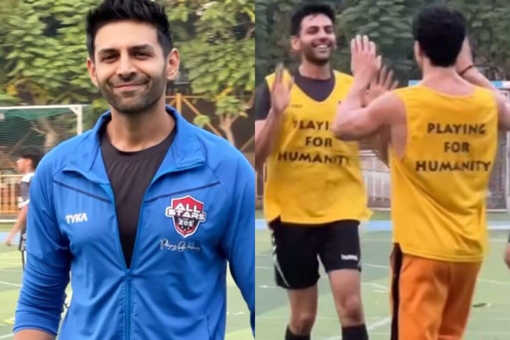 Kartik Aaryan and Tiger Shroff Impress Fans As They Score Goals in Charity Football Match, Watch