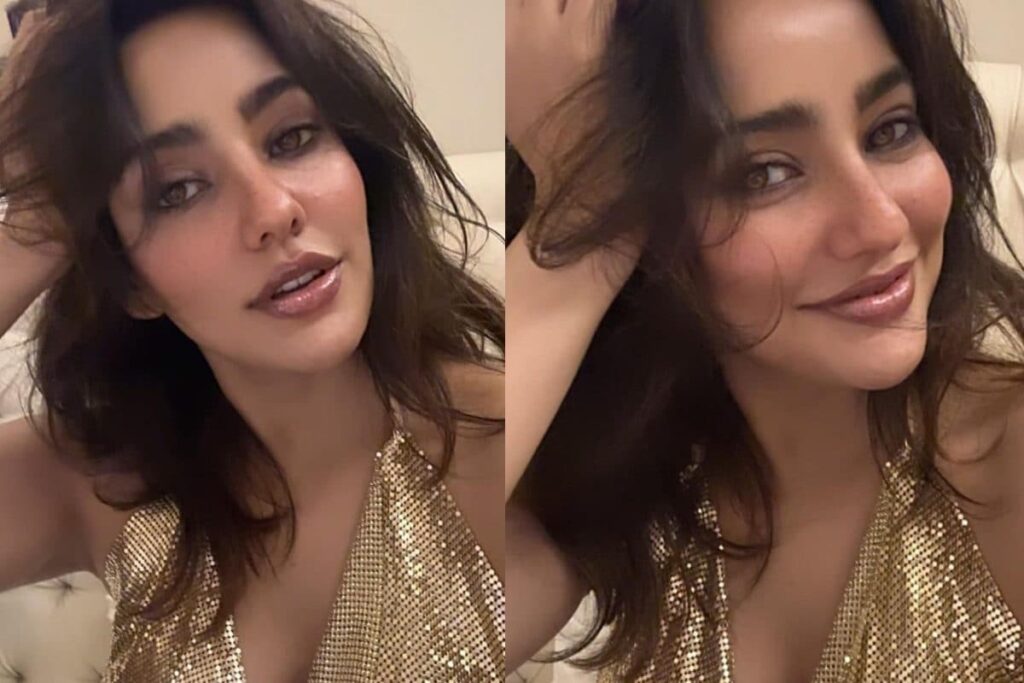 Sexy! Neha Sharma Raises The Heat With Sultry Selfies In Golden Halter Top; See Hot Photos