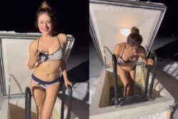 Sexy! Pooja Batra Takes An Icy Cold Plunge In A Blue Bikini; See Hot Video