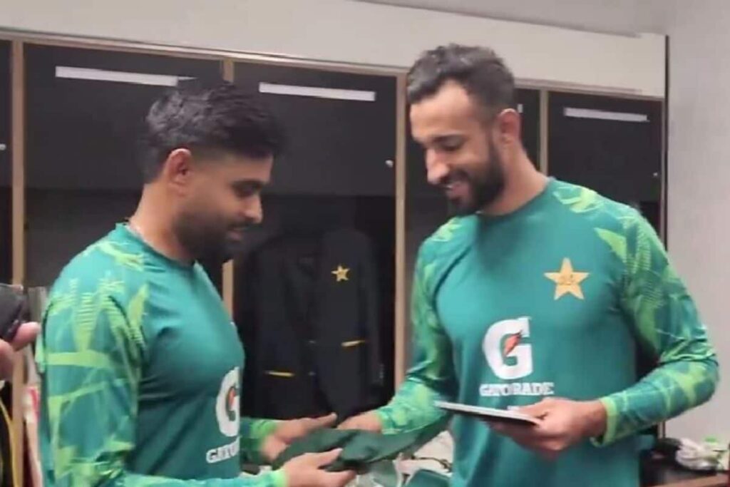 WATCH: Pakistan Captain Shan Masood Felicitates Babar Azam Ahead of His 50th Test