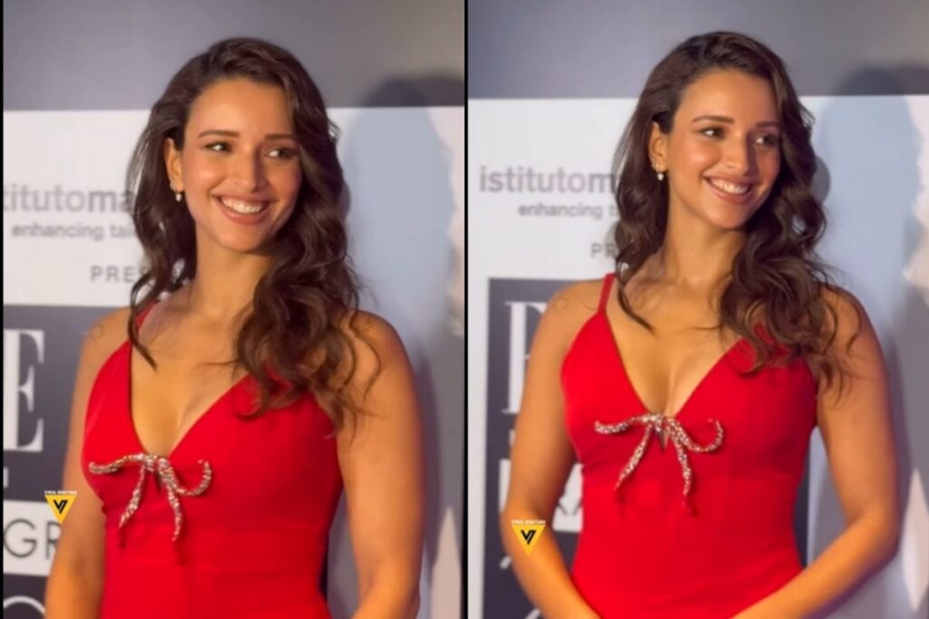 Animal Actor Triptii Dimri Turns Heads In A Sizzling Red Dress, Fans Call Her 'National Crush' | Watch