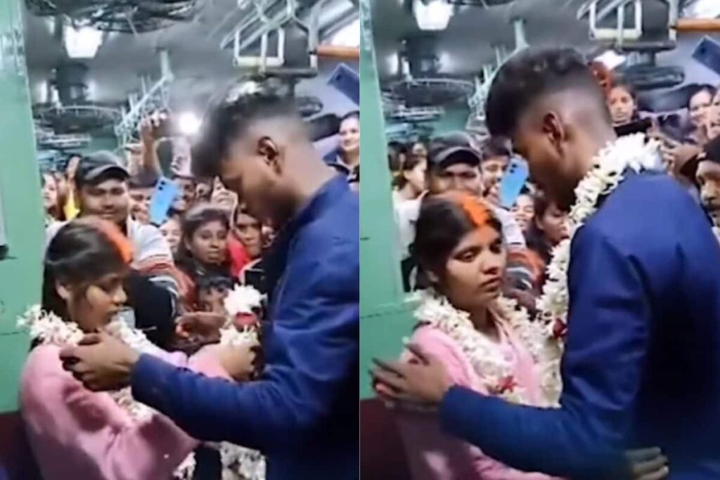 Couple Gets Married on Bengal-Jharkhand Train, Exchanges Vows Amid Passengers in Viral Video