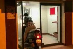 Drive-Thru ATM Booth? Old Pic of Man on Scooter Withdrawing Money Scooter Tickles Internet