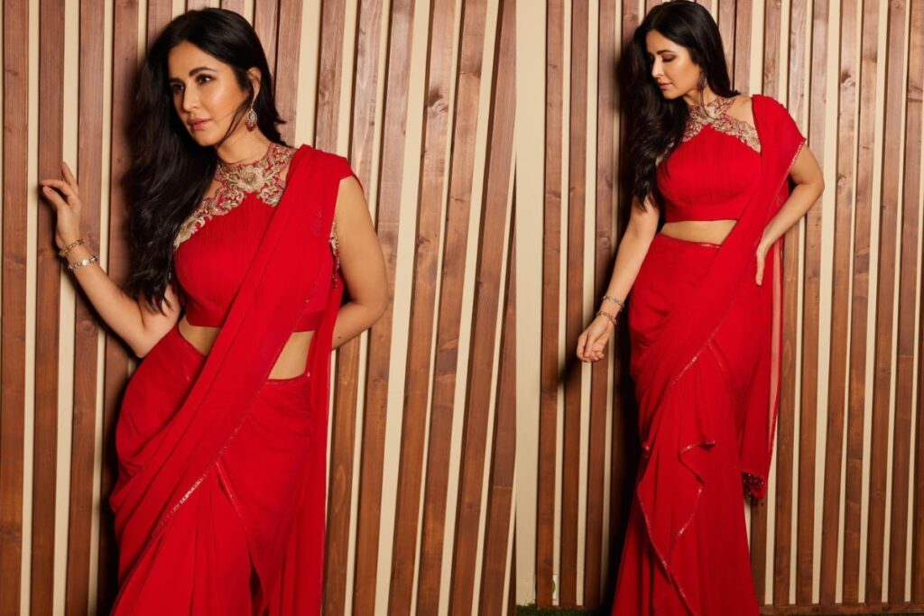 Katrina Kaif's Red Saree Look Is Perfect For New Brides, Check It Out
