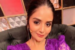 Sreemukhi Exudes Boss Lady Finesse In Green Co-ord Set And Shimmer Coat