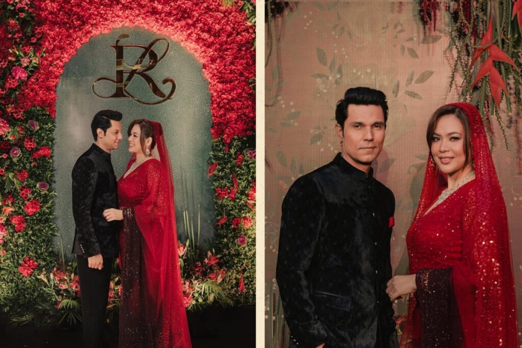 Randeep Hooda and Lin Laishram Celebrate Their Love In Rohit Gandhi and Rahul Khanna Ensembles