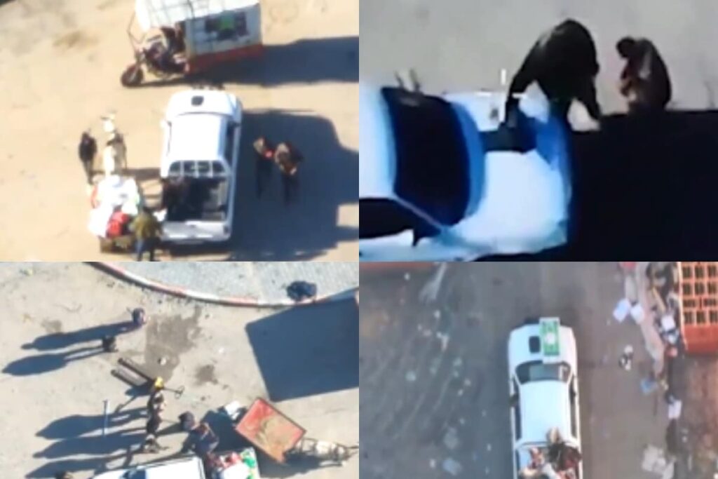 WATCH: Israeli Military Releases Video of Hamas' Day Light Robbery of Humanitarian Aid