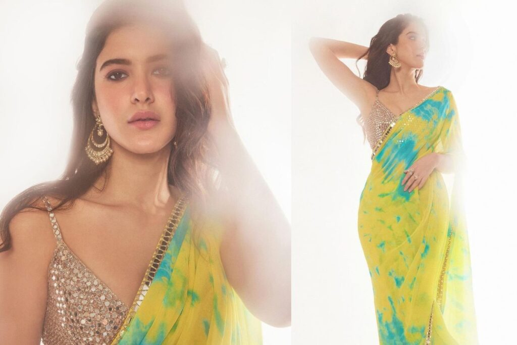 Shanaya Kapoor Channels Her Inner Rani Chatterjee In a Dazzling Yellow Chiffon Saree: See Photos