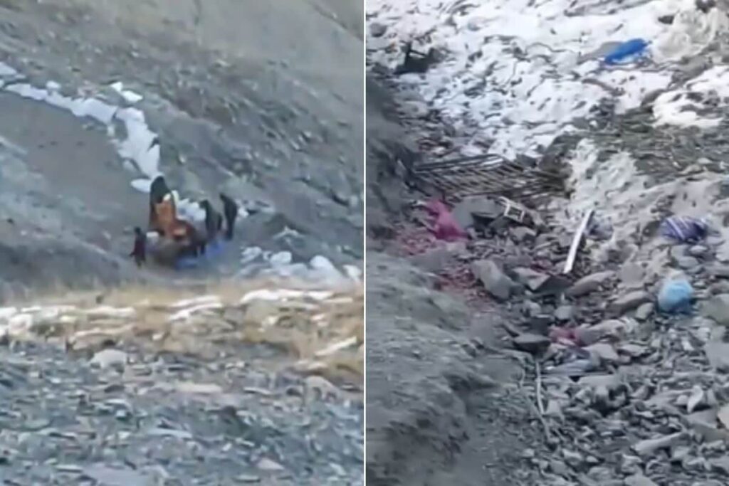 On Cam | 5 Killed After Vehicle Falls into Gorge at Kashmir's Zoji La Pass, 2nd Accident In 3 Days