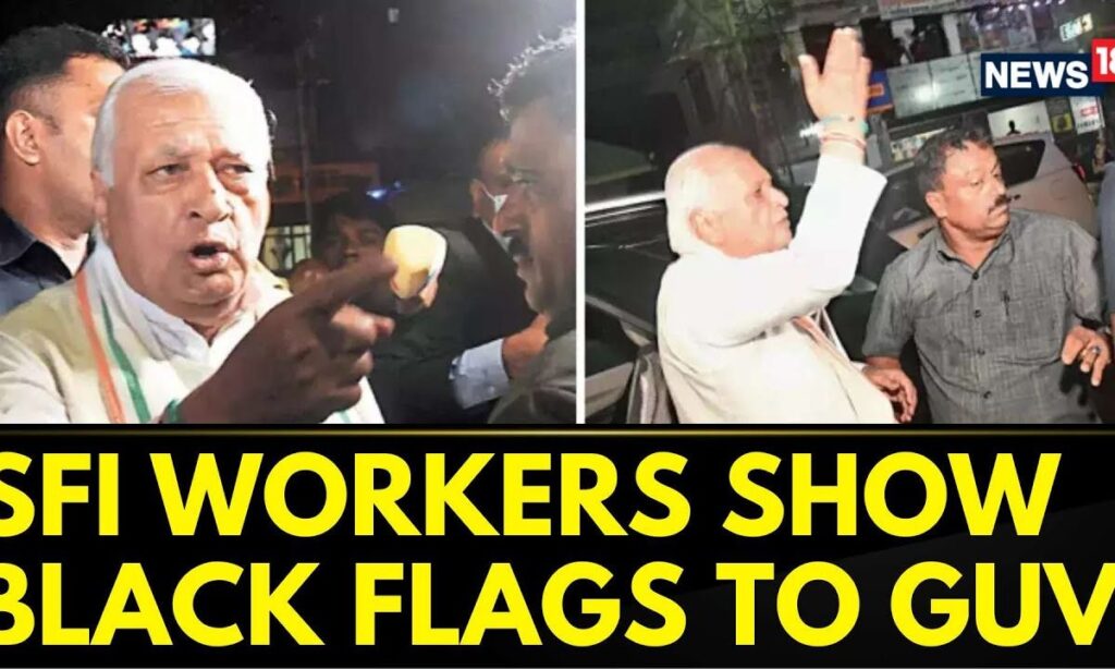 Kerala News: SFI workers show blackflag to Governor Again | SFI Vs Kerala Guv | English News