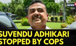 West Bengal Leader Of Opposition Suvendu Adhikari Stopped By Cops | Sandeshkhali Updates | News18