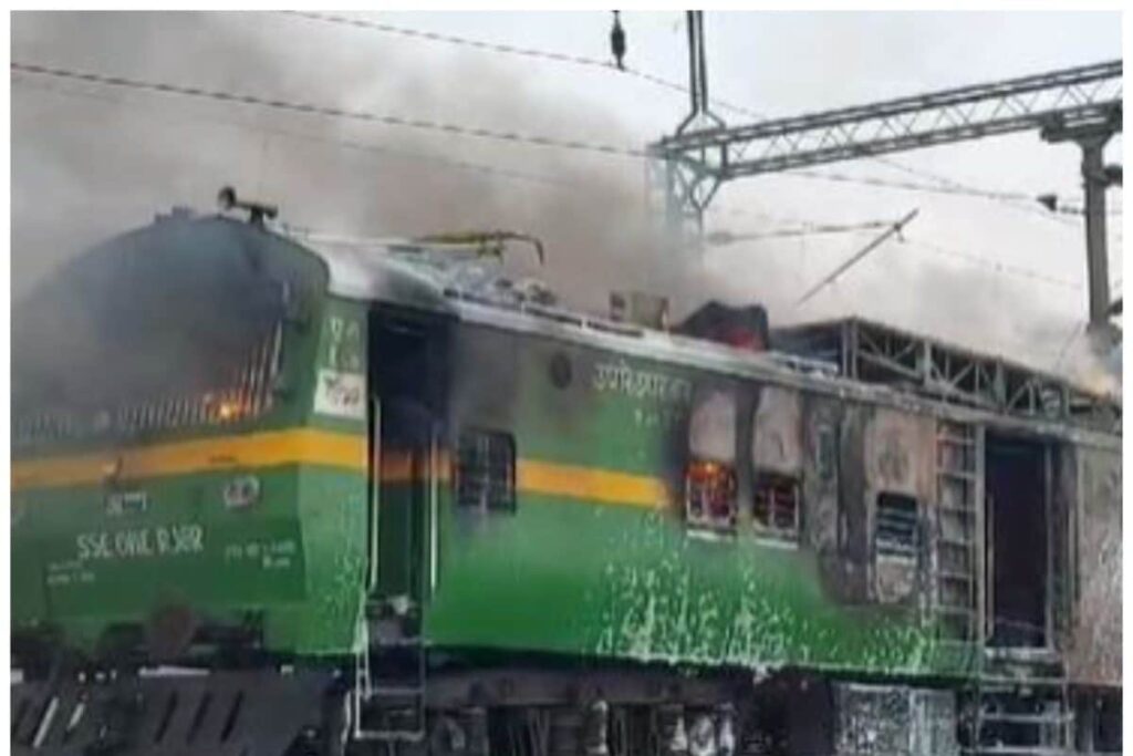Odisha: Maintenance Train Engine Catches Fire in Dhenkanal