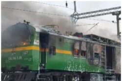 Odisha: Maintenance Train Engine Catches Fire in Dhenkanal