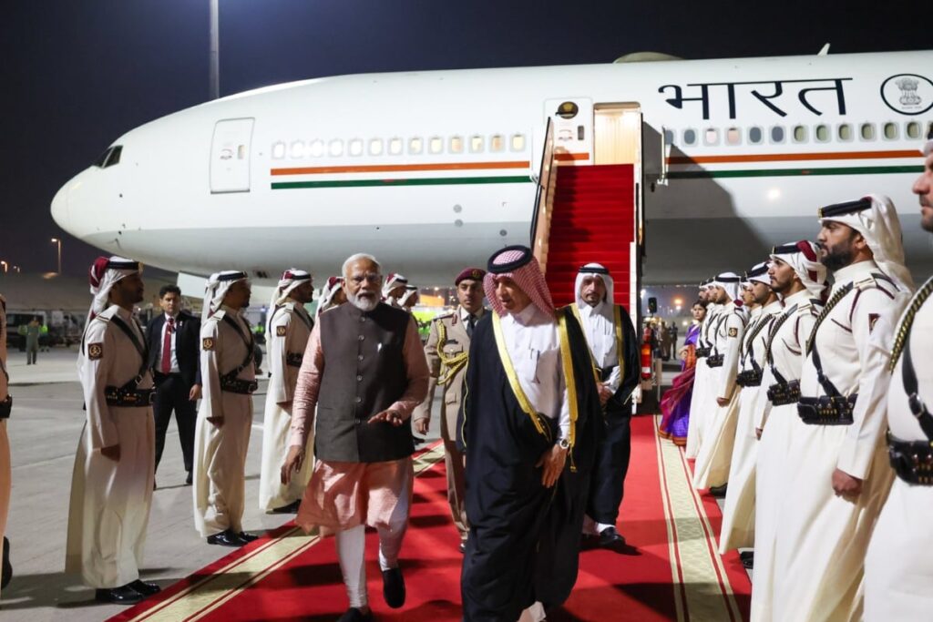 PM Modi Arrives In Doha after UAE Visit, Eyes Strengthening Ties In Talks with Emir of Qatar