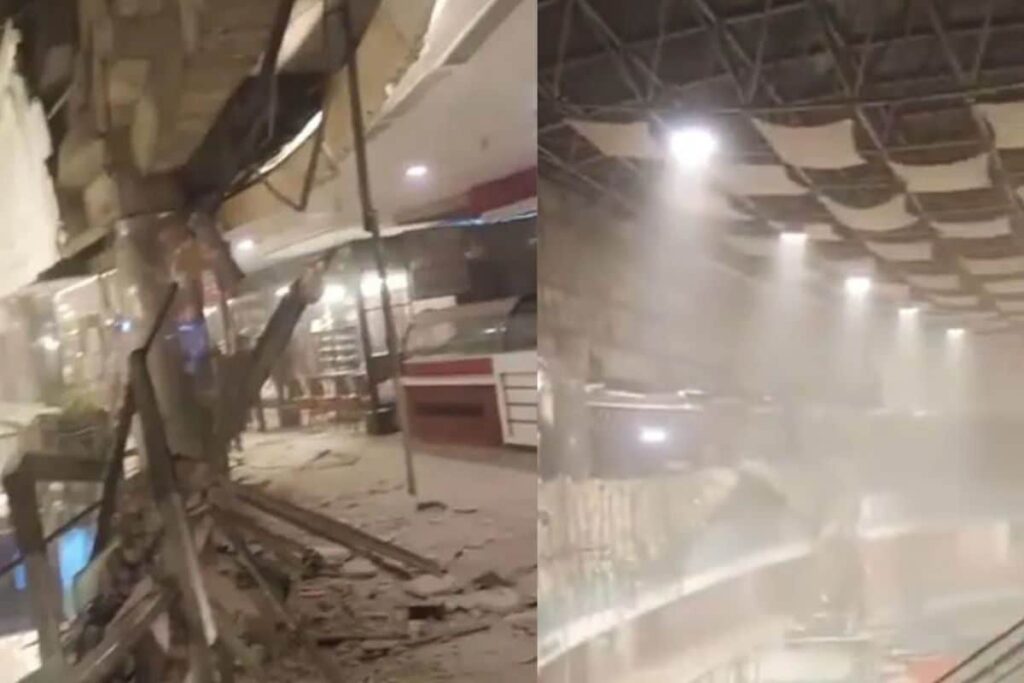 WATCH | Roof Collapses In Delhi's Ambience Mall, Debris Falls On Escalators