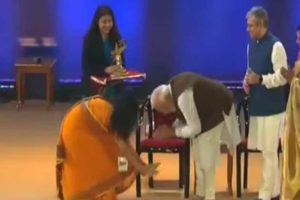 'Get Disturbed by This': Why PM Modi Bowed Down before Content Creator Jahnvi Who Touched His Feet
