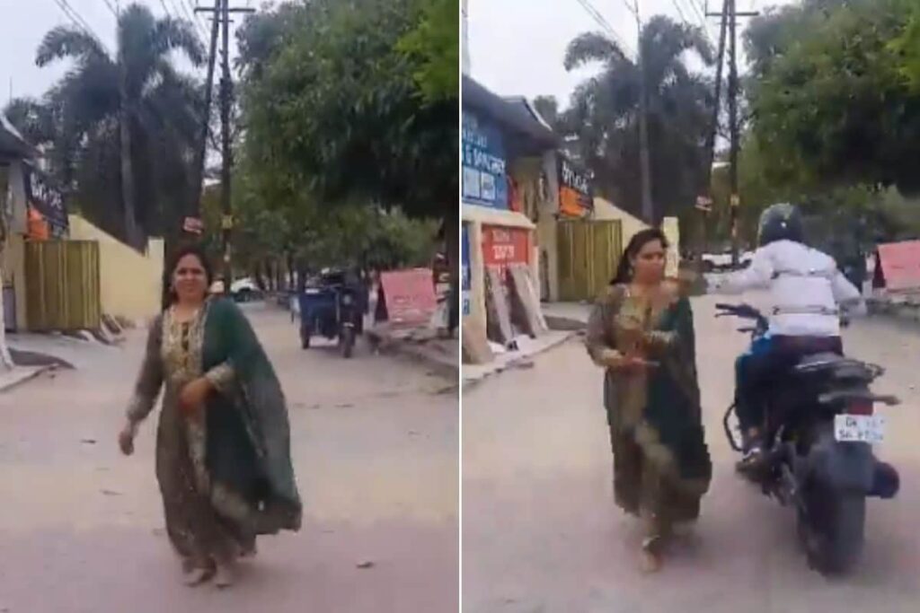 VIDEO | Ghaziabad Woman Loses Chain to Snatcher While Filming Reel on Road
