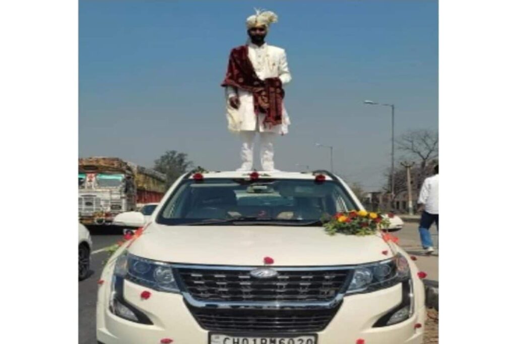 Uttar Pradesh: Groom Attempts Unique Entry By Standing Atop SUV, Cops Seize Vehicle