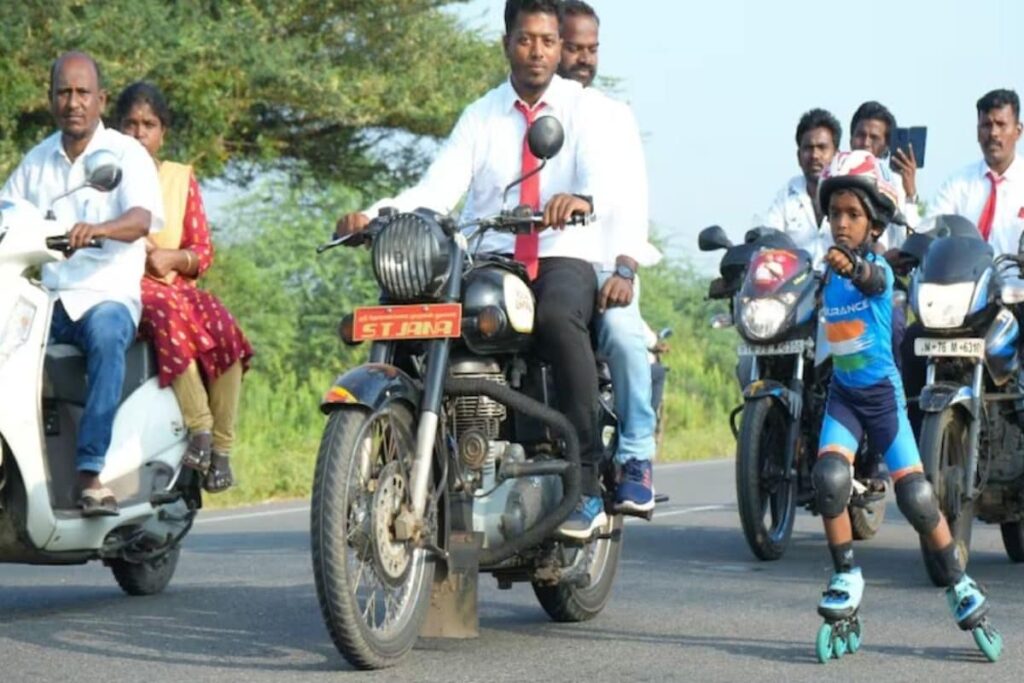 7-year-old Girl From Tamil Nadu Sets World Record In Skating