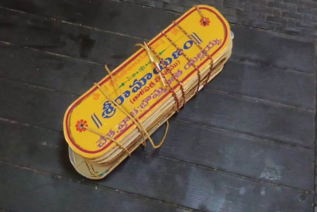 Telangana Man Transcribes Ramayana On Palm Leaf Manuscript In 4 Years