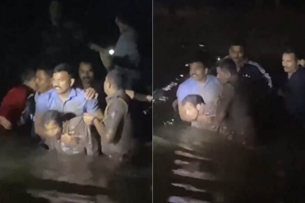 'Mentally Disturbed' Person 'Hides Inside Pond' After Brutally Killing Two, Cops Forcibly Pull Him Out | VIDEO